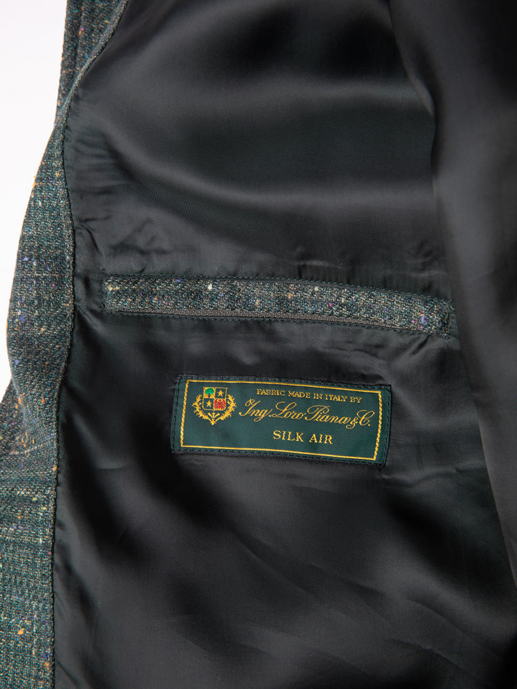 Wool-Silk Blend Bomber Jacket - 'Silk Air' by Loro Piana / Green