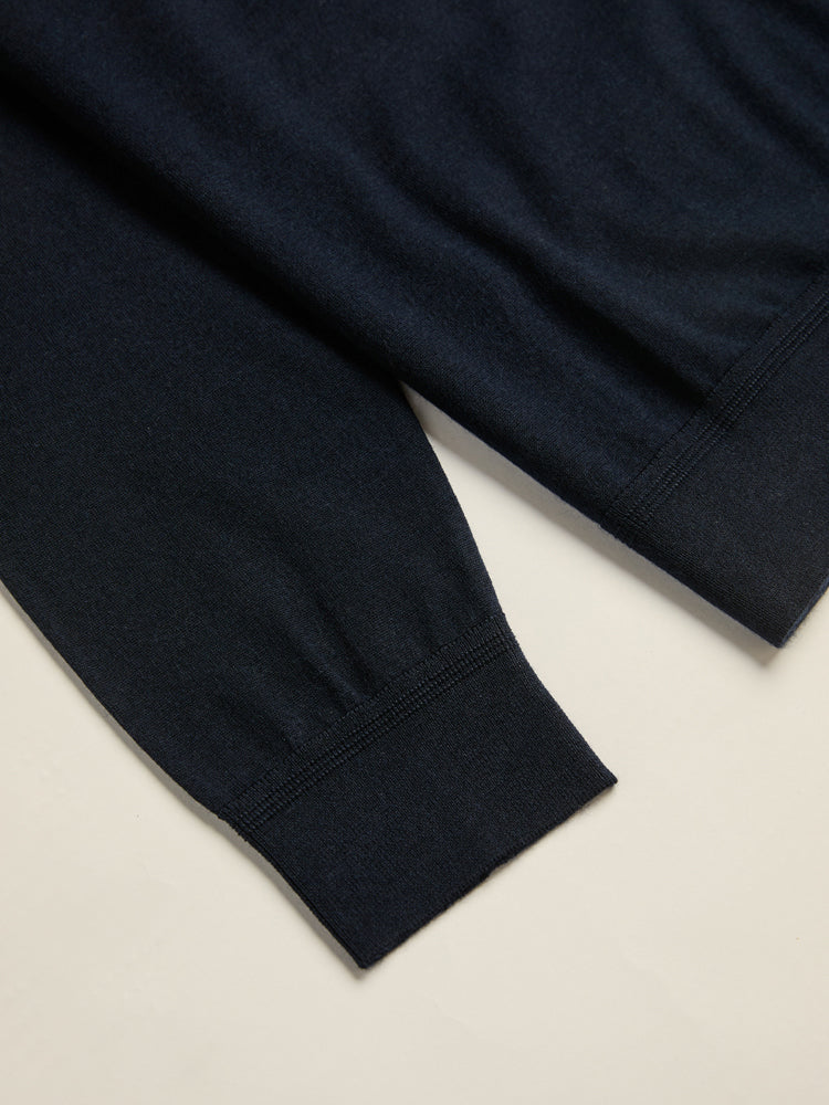 Cashmere Turtleneck Sport Sweater - Navy